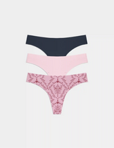 Light Leakproof No-Show Thong 3-Pack
