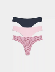 Light Leakproof No-Show Thong 3-Pack