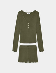 Modal Rib Henley Sleep Set