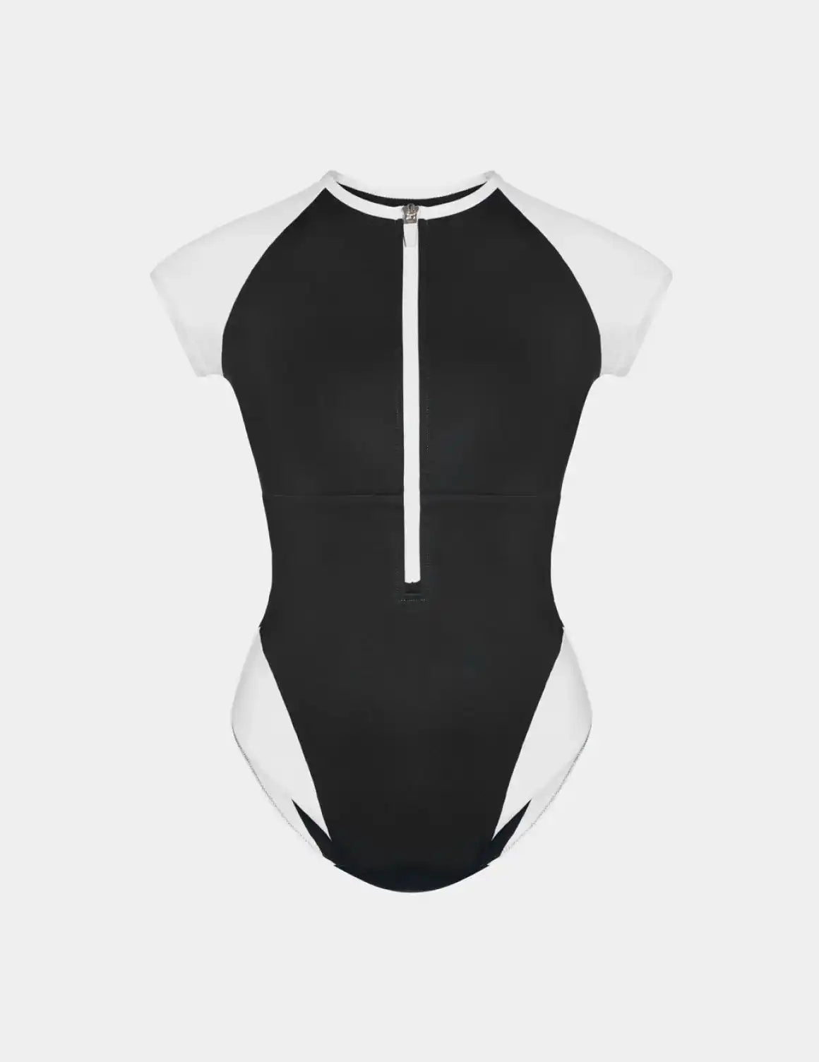 Cap-Sleeve One Piece Swimsuit - Color Block