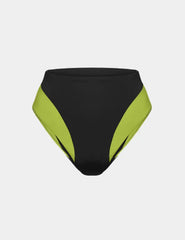 High Rise Bikini Swim Bottom - Color Block - Last Call