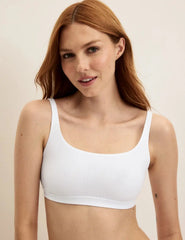 Cotton Rib Scoop Bralette - Last Call