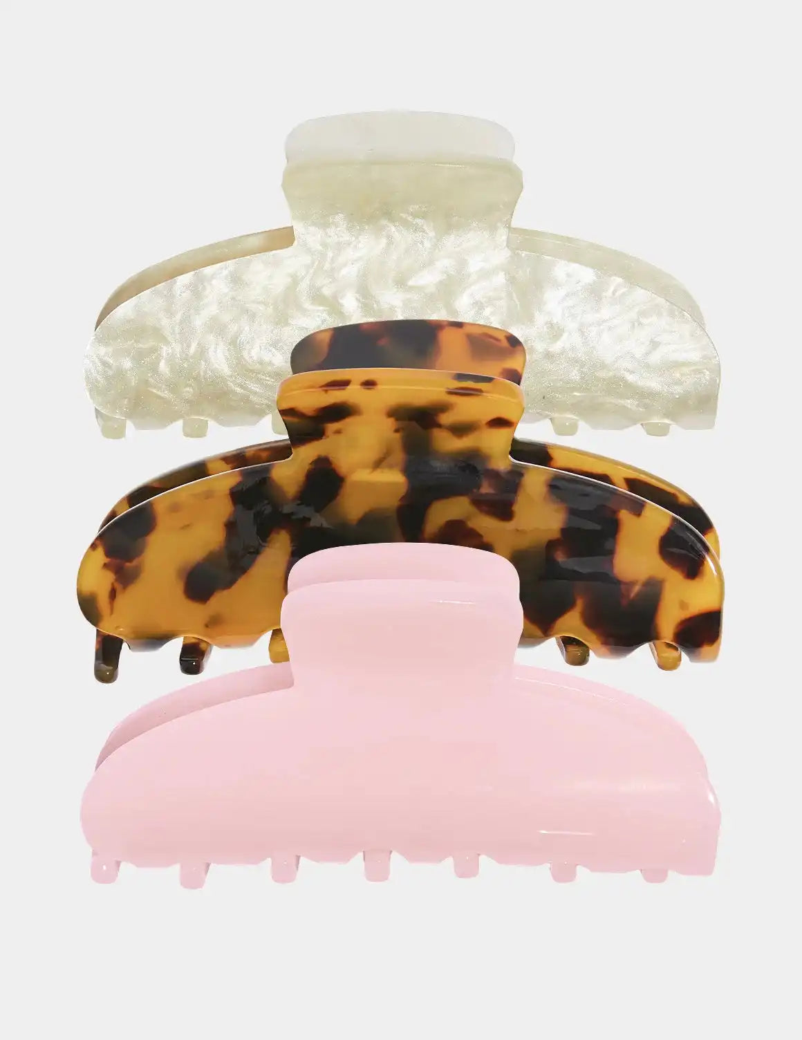 Faux Marble Hair Clip 3-Pack