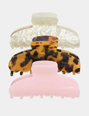 Faux Marble Hair Clip 3-Pack