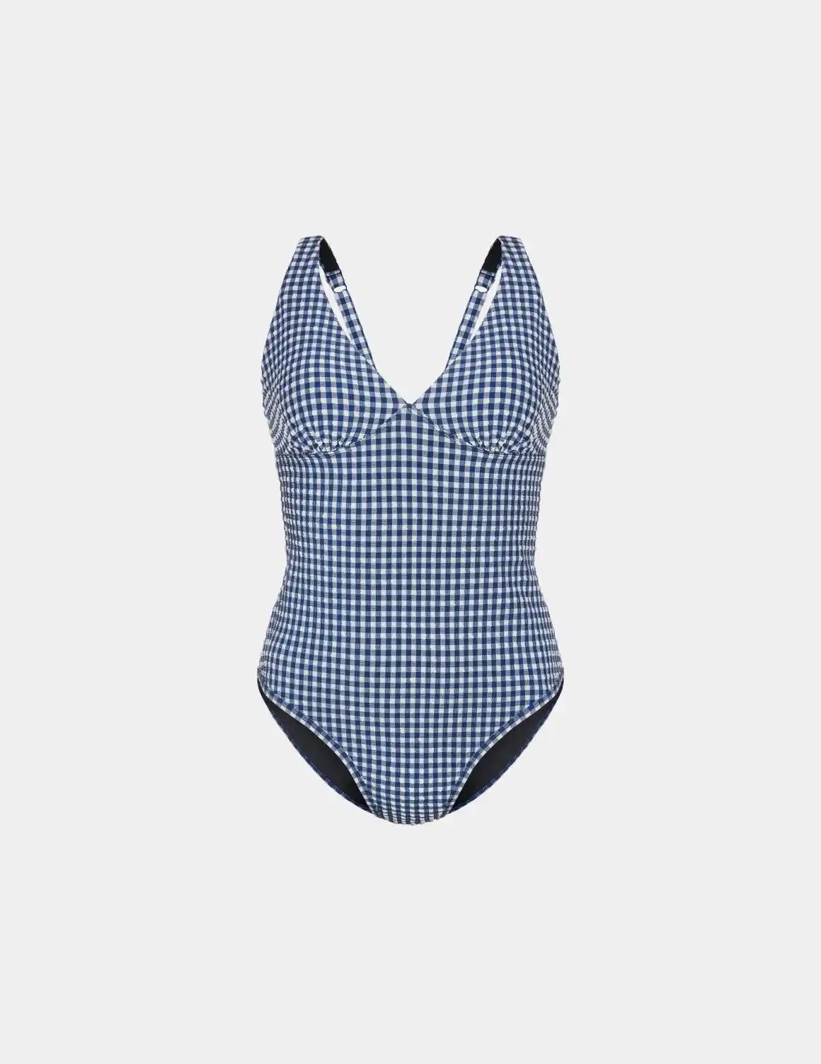 Leakproof Seersucker Sculpt Deep V One Piece Swimsuit