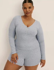 Modal Rib Long Sleeve Henley