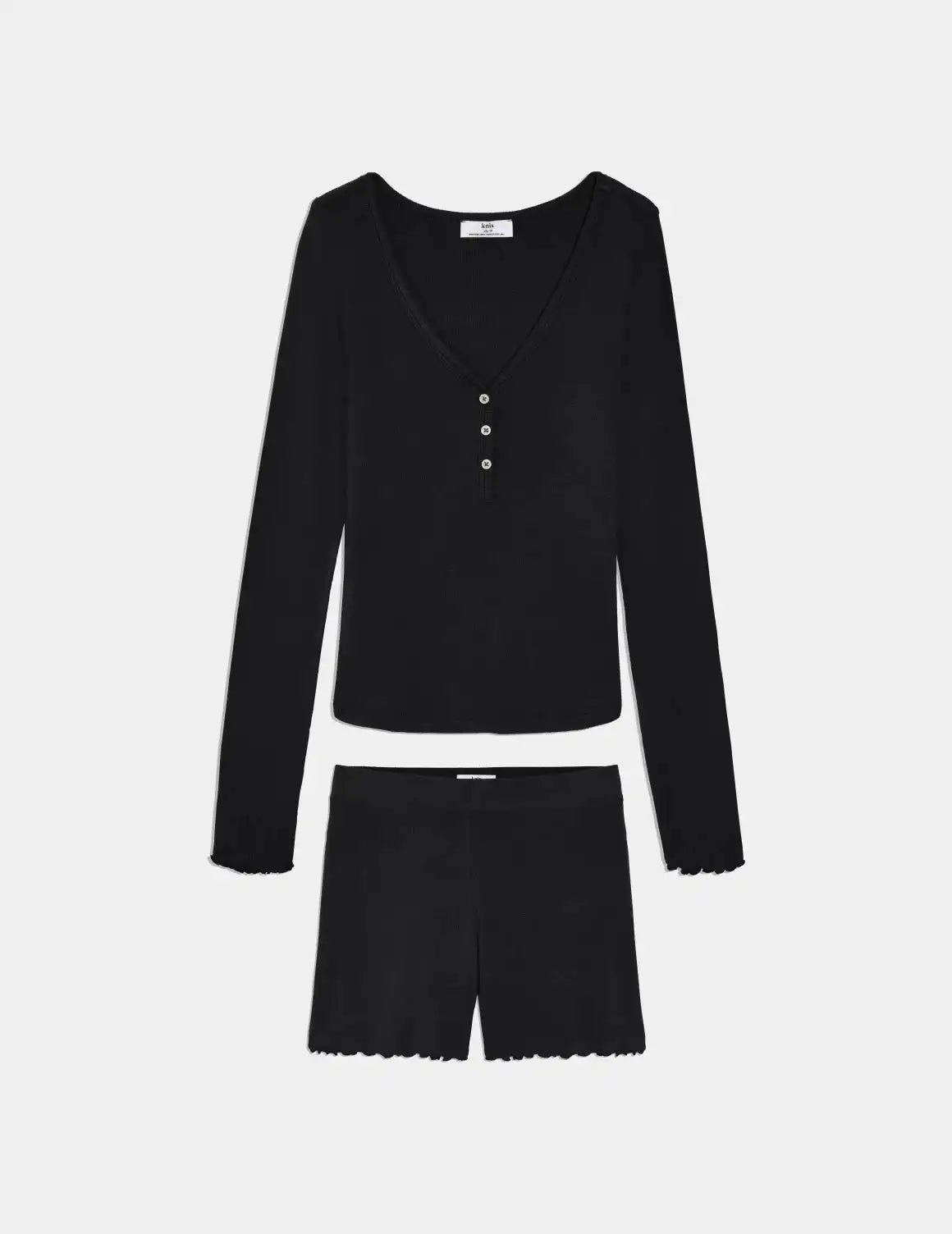 Modal Rib Henley Sleep Set