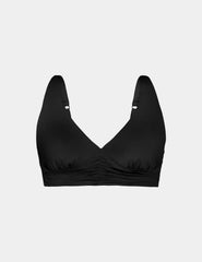 Ruched Deep V Bikini Top